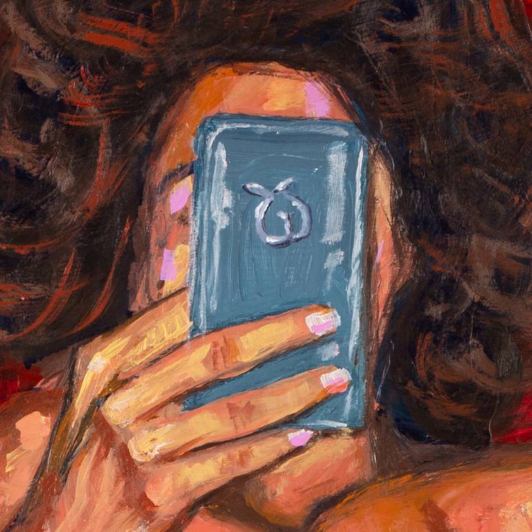 Sexting During Confinement Painting By Pictor Mulier Saatchi Art