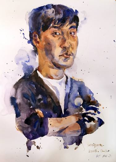 Print of Expressionism Men Paintings by Alex Wang