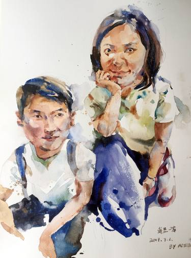 Print of Figurative People Paintings by Alex Wang