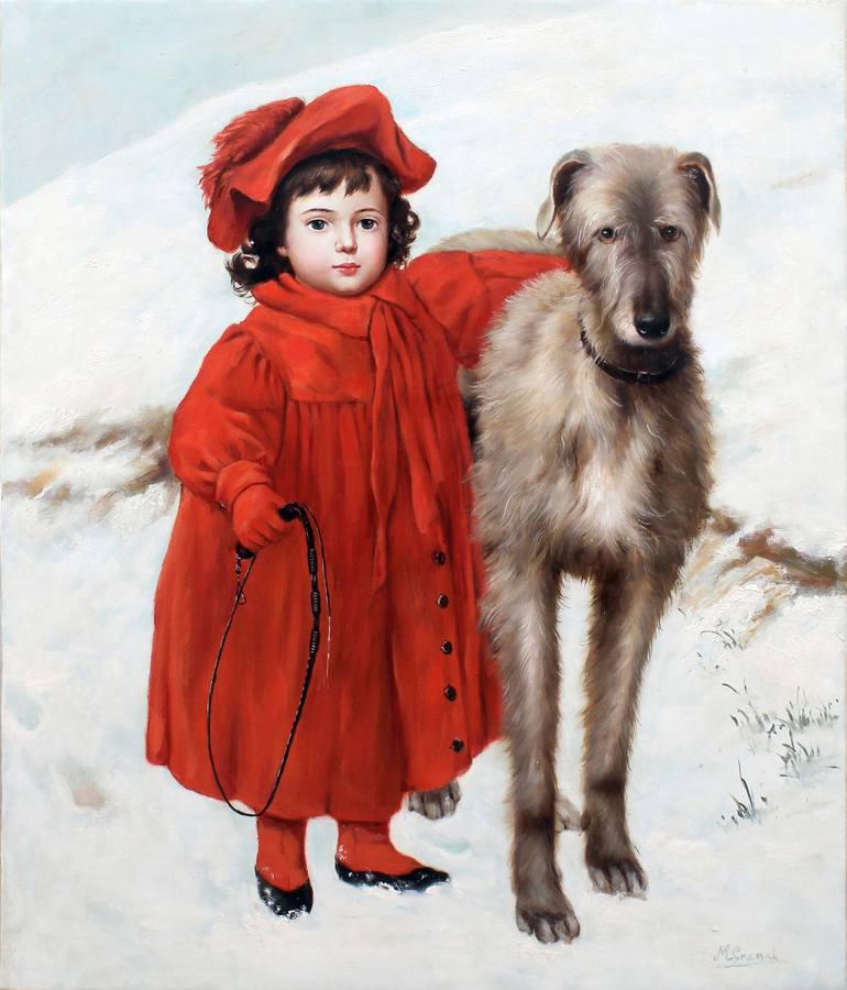 Original Figurative Children Painting by Manuel Granai