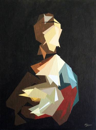 Print of Cubism Portrait Paintings by Manuel Granai