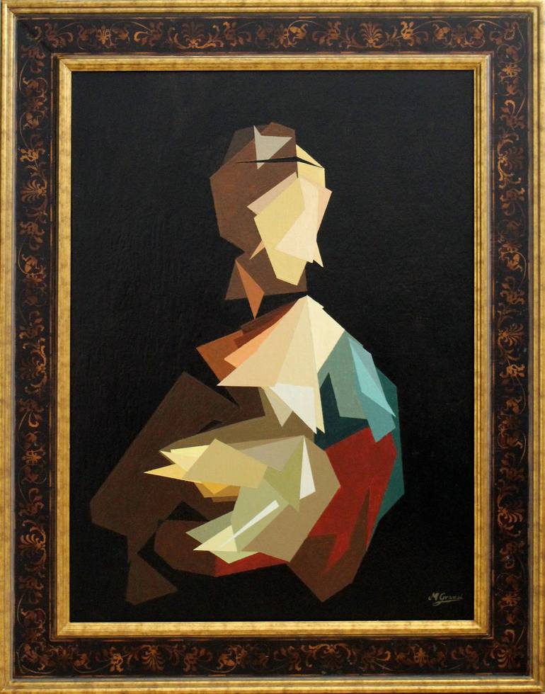 Original Cubism Portrait Painting by Manuel Granai