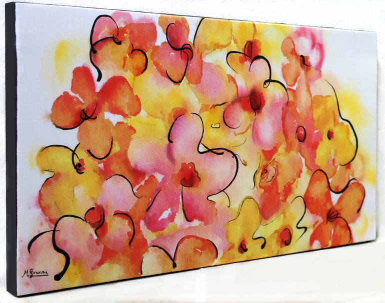 Original Expressionism Floral Painting by Manuel Granai