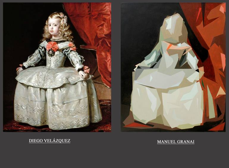 Original Cubism Portrait Painting by Manuel Granai