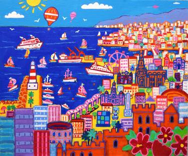 Original Contemporary Cities Paintings by Razzi  M