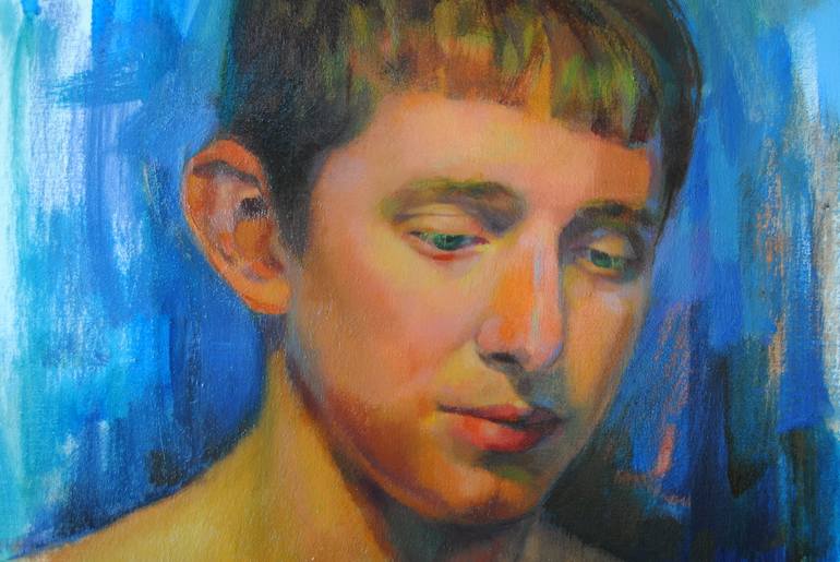Original Portraiture Men Painting by Nika Zakharov