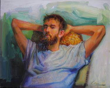 Print of Figurative Men Paintings by Nika Zakharov