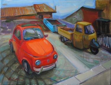 Print of Automobile Paintings by Nika Zakharov