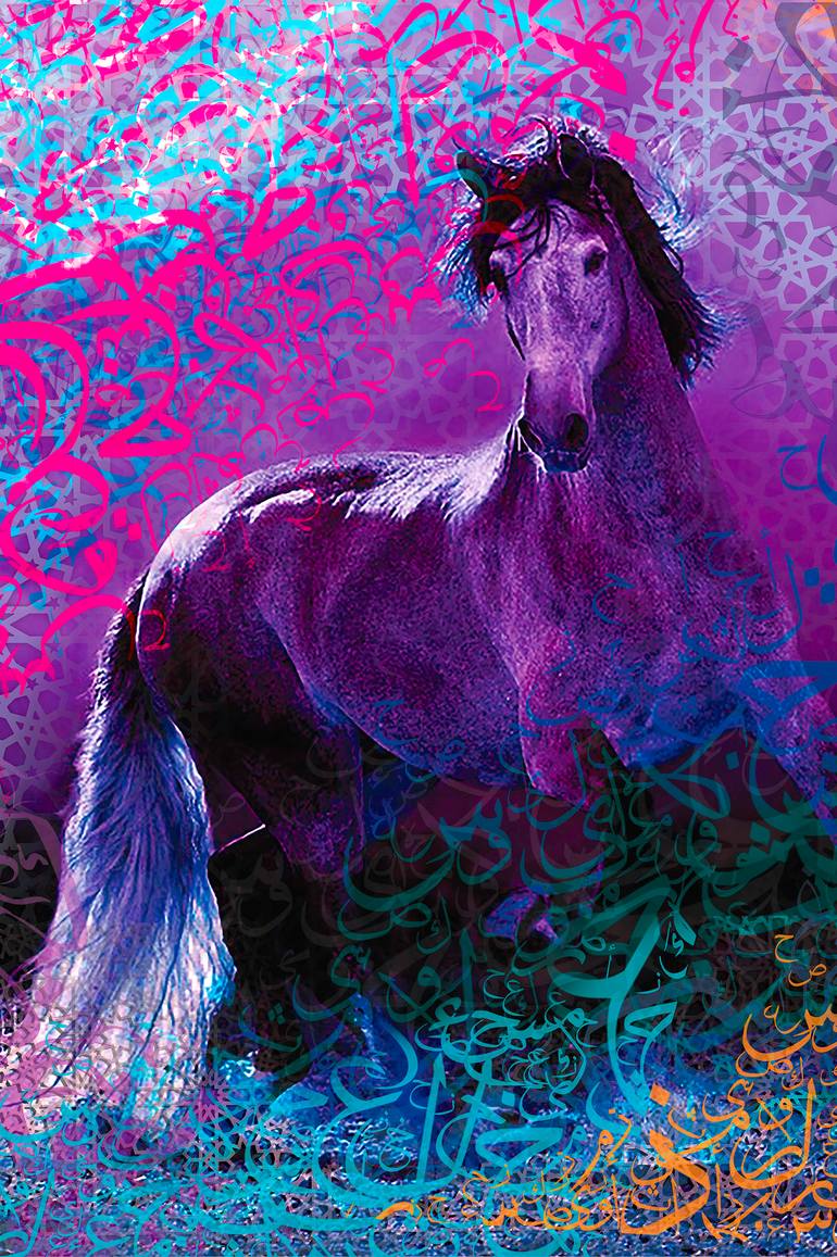 Original Abstract Animal Painting by Mohamed Amer