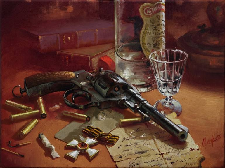 Russian Roulette Painting by Nik Mazur | Saatchi Art