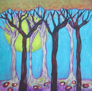 Print of Abstract Expressionism Tree Paintings by Randy Young