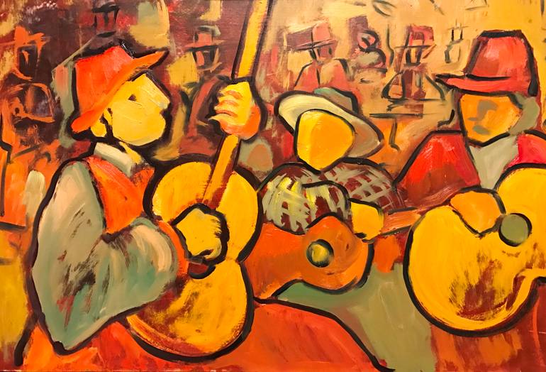 Original Expressionism Music Painting by Javier Delgado