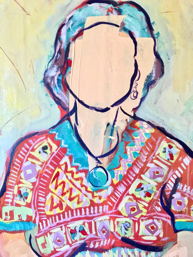 Original Expressionism Portrait Painting by Javier Delgado