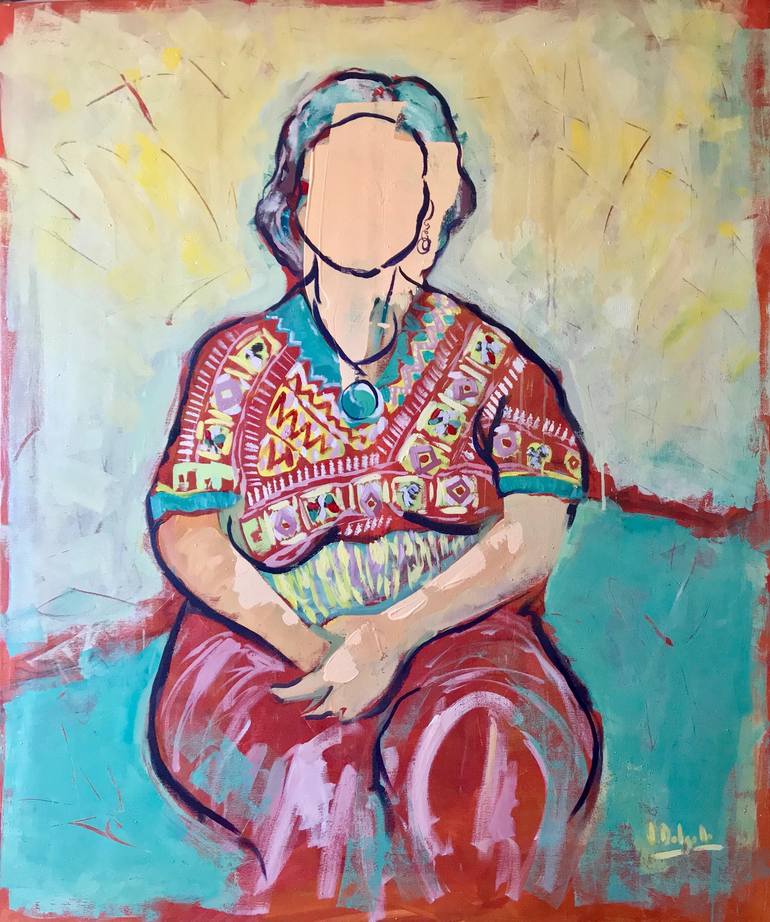 Original Expressionism Portrait Painting by Javier Delgado