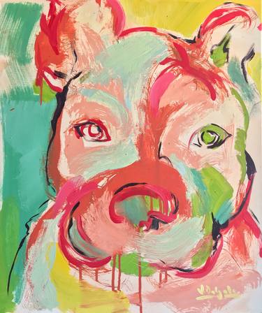 Print of Dogs Paintings by Javier Delgado