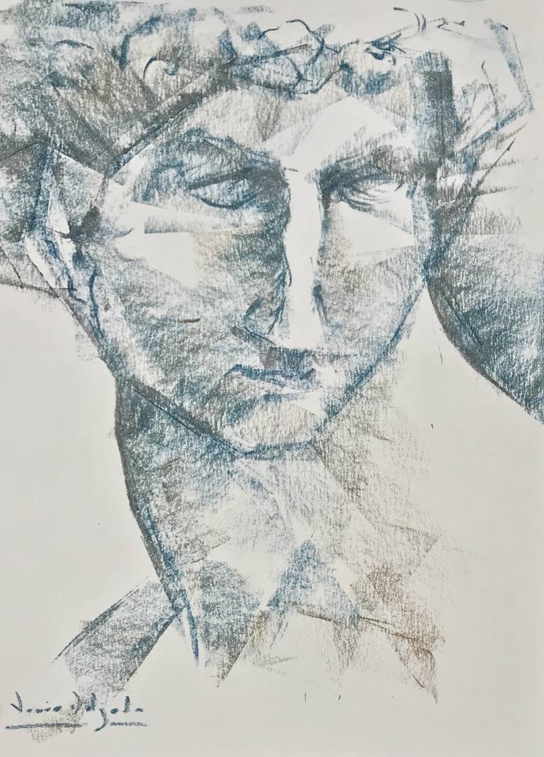 Head of a Roman Man Drawing by Javier Delgado | Saatchi Art