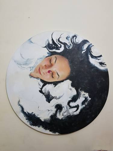 Original Realism Women Paintings by farhatulain kiani