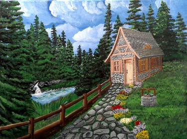 Cabin In The Wood Paintings For Sale Saatchi Art