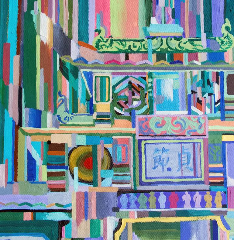 Original Art Deco Patterns Painting by Lee Young