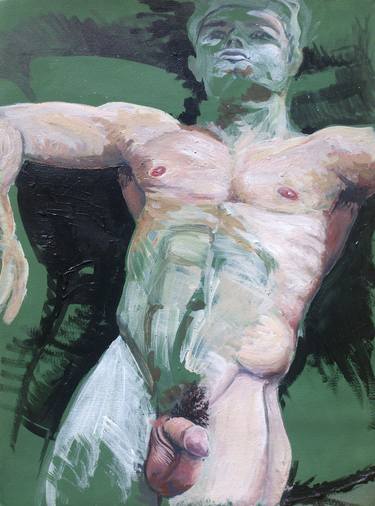 Original Figurative Men Paintings by Felix Felbermayer