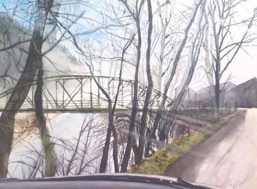 Weidenau bridge (study of photorealistic watercolour) thumb