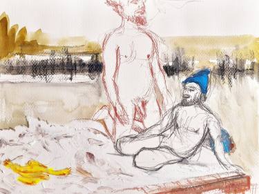 Original Realism Nude Drawings by Felix Felbermayer
