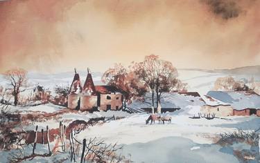 homage to Rowland Hilder: snow scene thumb