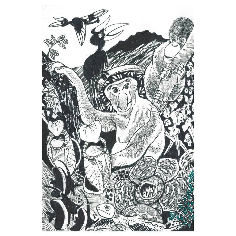 Original Illustration Animal Drawing by Latip Ahmad
