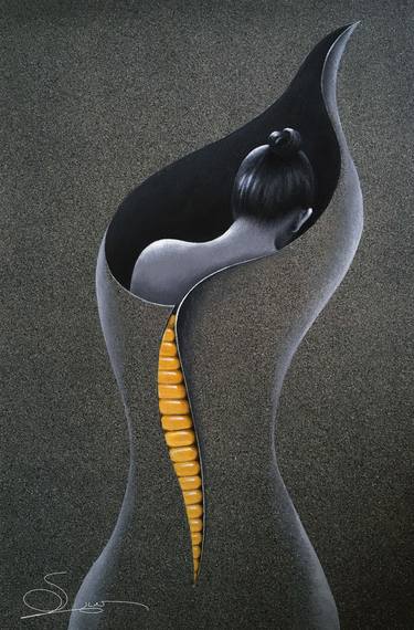 Original Conceptual Women Painting by Houmayoun Mahmoudi
