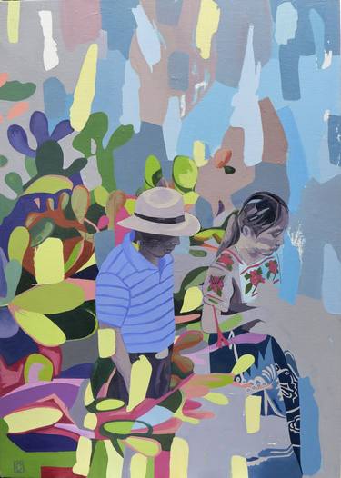 Print of Figurative Garden Paintings by Christophe Carlier