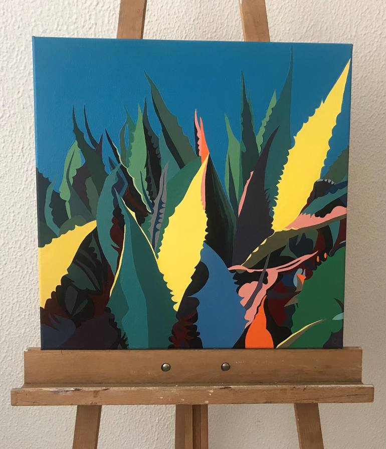 Original Art Deco Nature Painting by Christophe Carlier