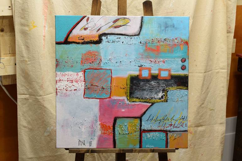Original Abstract Expressionism Abstract Painting by Victor Boba