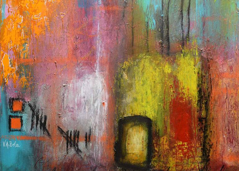 Original Abstract Expressionism Abstract Painting by Victor Boba