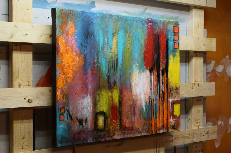 Original Abstract Expressionism Abstract Painting by Victor Boba
