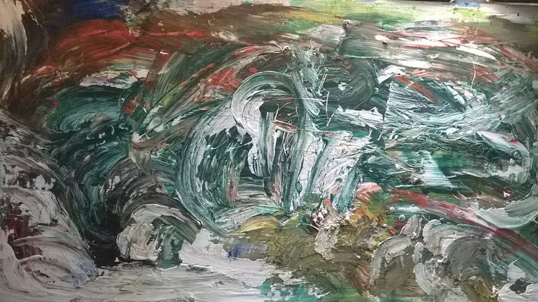 Original Abstract Expressionism Abstract Painting by Ahmad ALMASRI