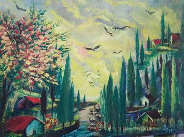 Original Landscape Painting by Ahmad ALMASRI