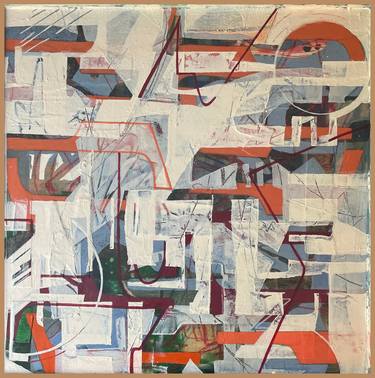 Original Abstract Expressionism Abstract Mixed Media by Carol Burns