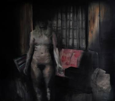 Naked Girl In The Cabin Painting By Artur Wiernicki Saatchi Art