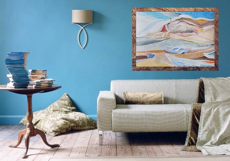 Original Abstract Boat Painting by Krasimira Georgieva