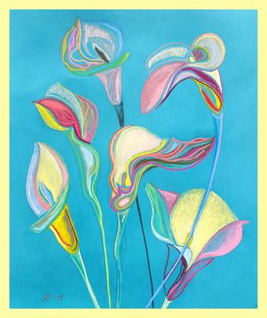 Print of Art Deco Floral Paintings by Krasimira Georgieva