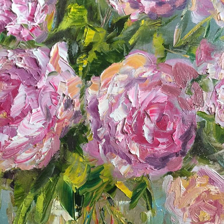 Original Impressionism Floral Painting by Vasilisa Nikitina