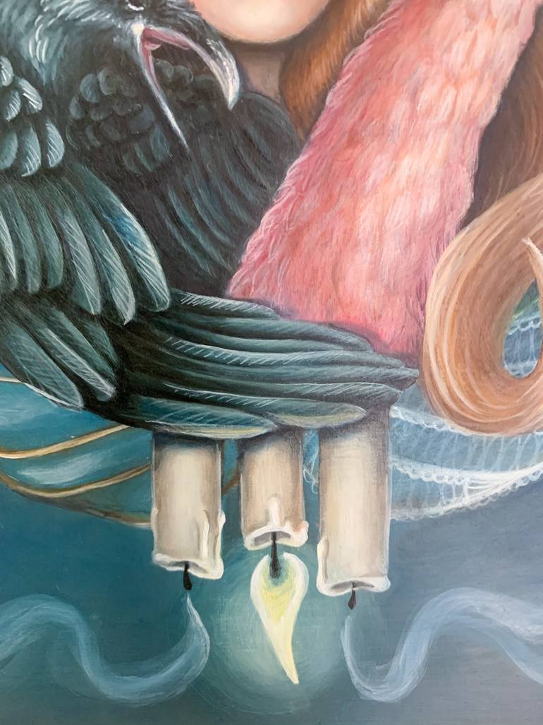 Original Surrealism Women Painting by Sarah Landreau