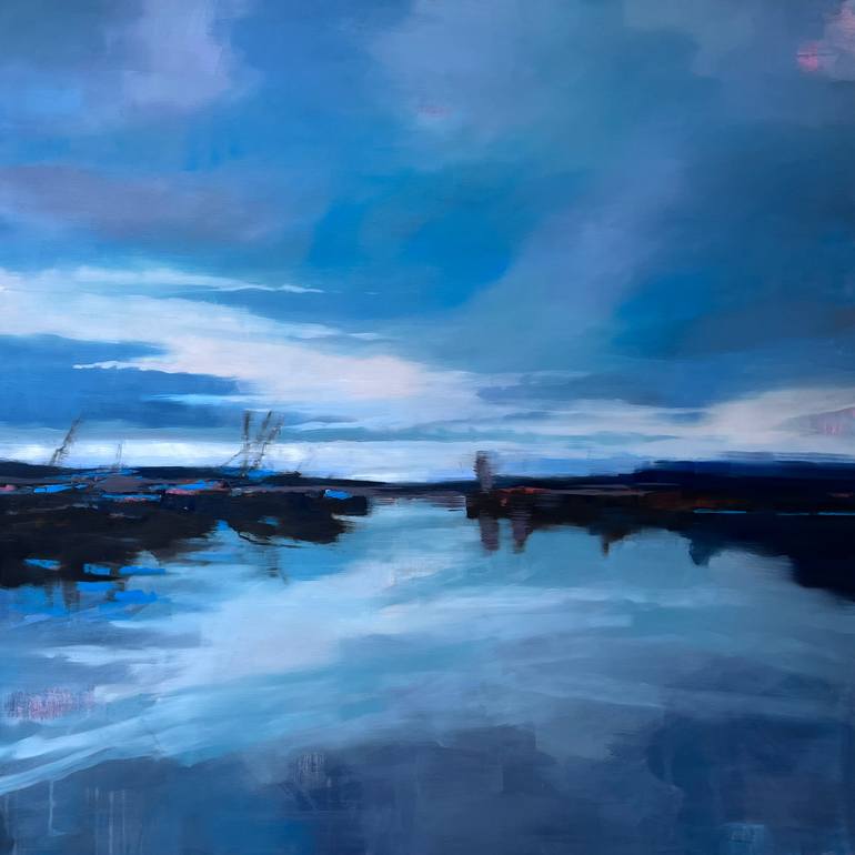 Original Abstract Seascape Painting by Janet Massey