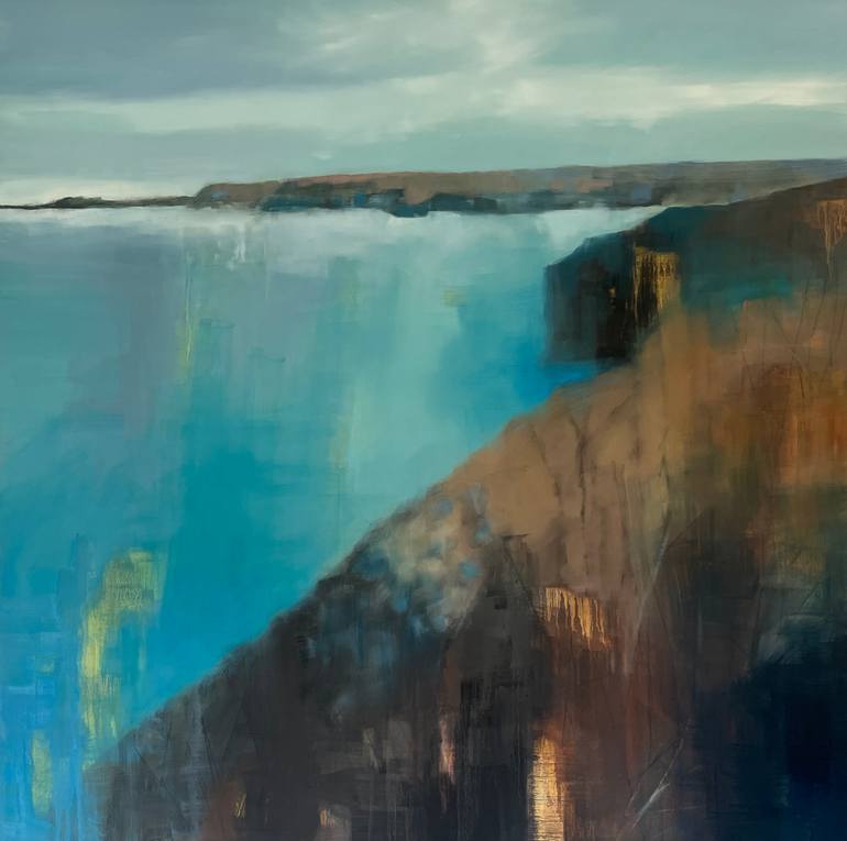 Original Abstract Seascape Painting by Janet Massey