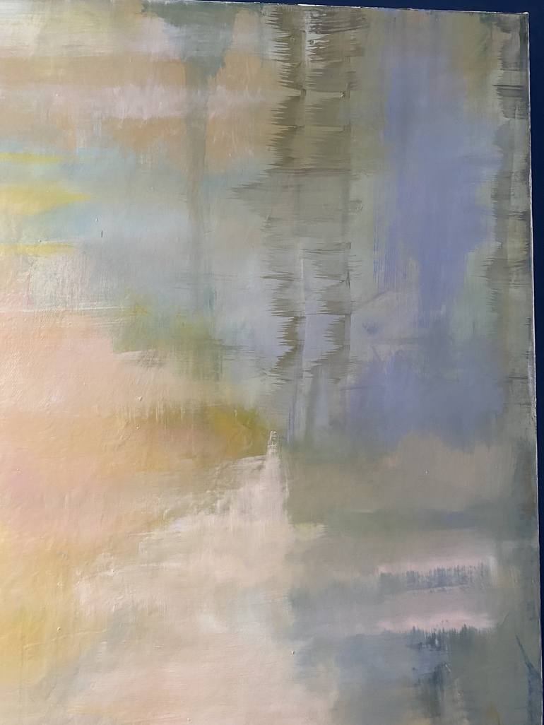 Original linear Abstract Painting by Janet Massey