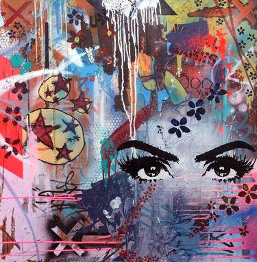 Original Street Art Abstract Paintings by Charlie Buster