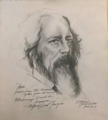 Alfred Lord Tennyson - Pencil Sketch thumb