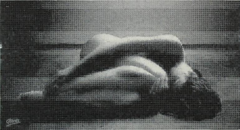 Original Photorealism Nude Sculpture by Vicente Atares