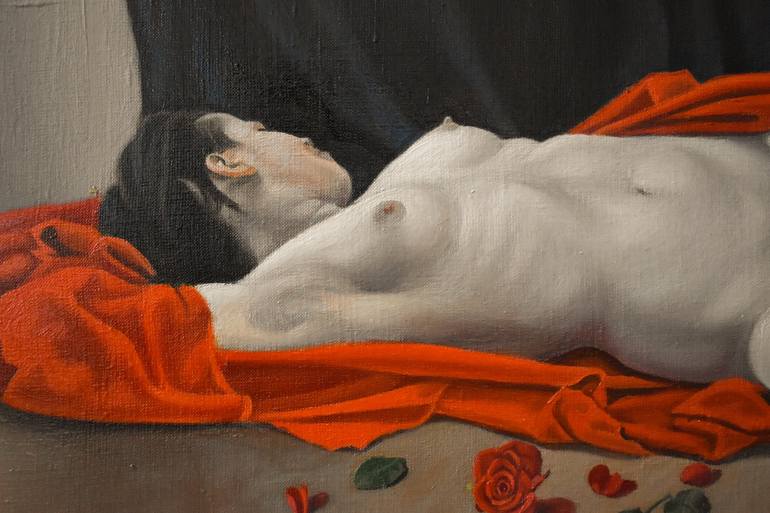 Original Erotic Painting by Roman Rembovsky