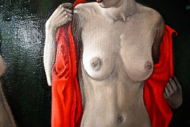 Original Erotic Painting by Roman Rembovsky